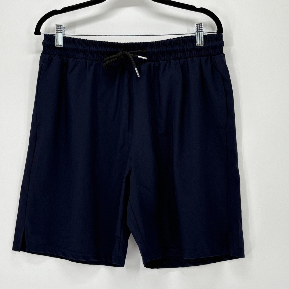 WE1FIT Shorts Mens Large Navy Blue Athletic Drawstring Pocket Lightweight Summer
